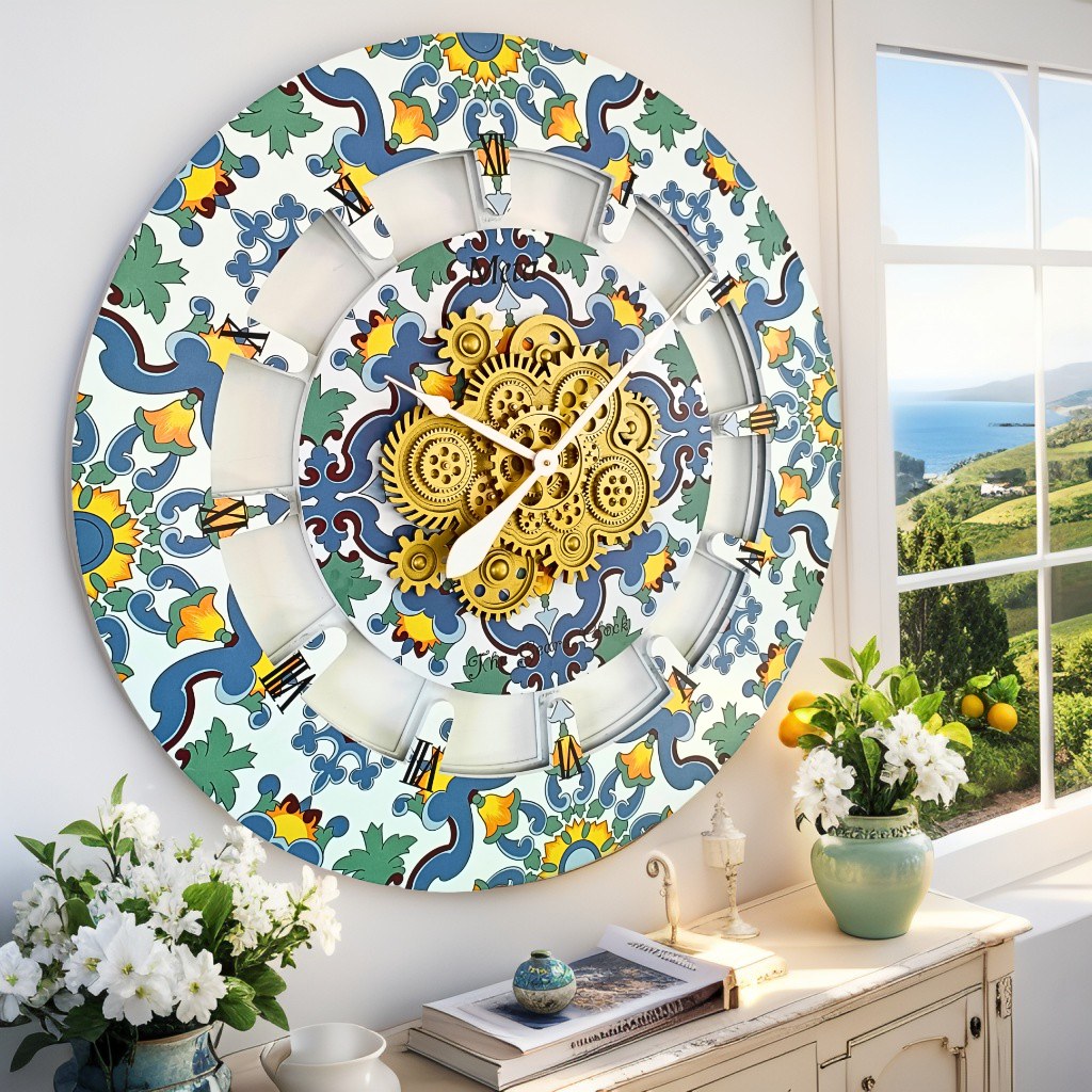 ITALY LINE WALL CLOCK ROUND 36 INCH META