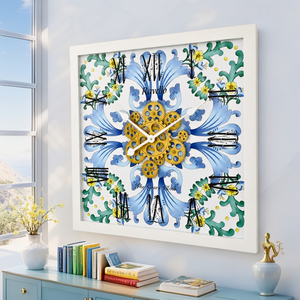 ITALY LINE WALL CLOCK SQUARE 24 INCH RAVELLO