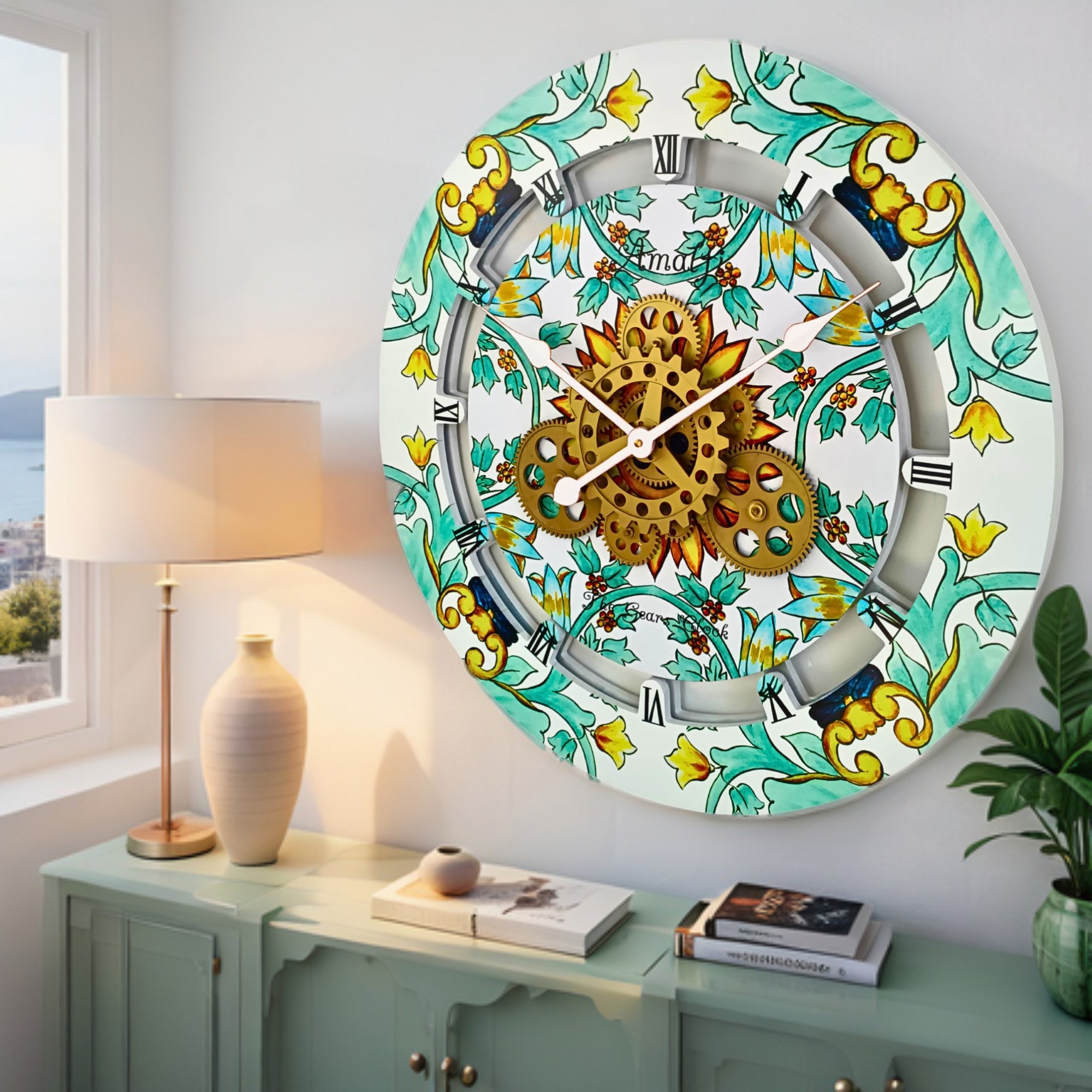 ITALY LINE WALL CLOCK ROUND 24 INCH AMALFI