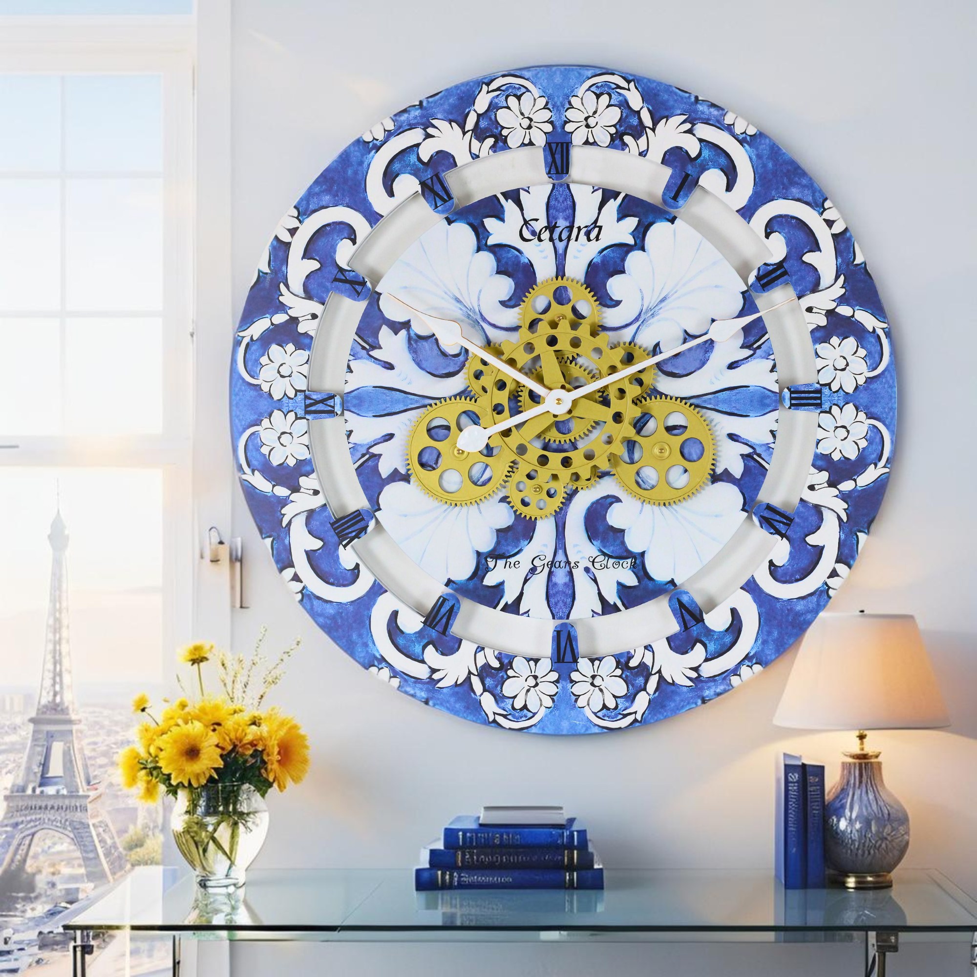 ITALY LINE WALL CLOCK ROUND 24 INCH CETARA